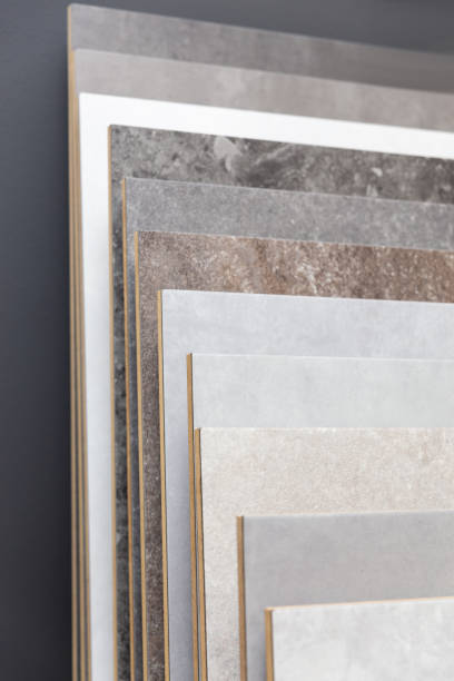 istock Samples of laminate or parquet with a pattern and wood texture for flooring 2160421216