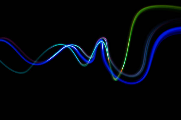 istock Abstract technology banner design. Digital neon lines on black background. 2160422316
