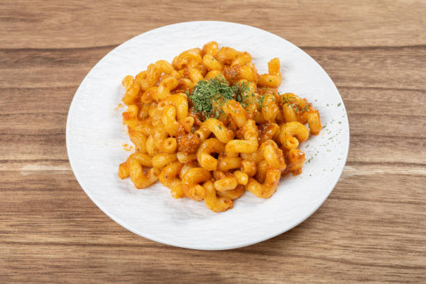 istock angle view dish of classic tomato bolognese pasta at horizontal composition 2160427578
