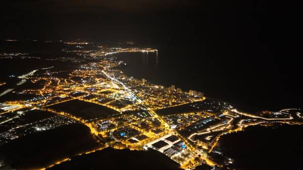 istock S’Agaro - Night View from the Sky 2160429466