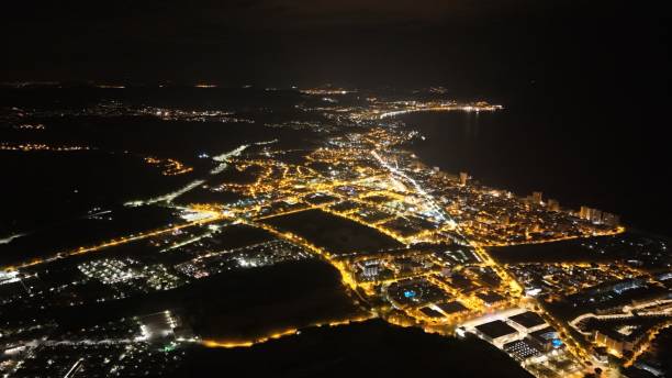 istock S’Agaro - Night View from the Sky 2160429503
