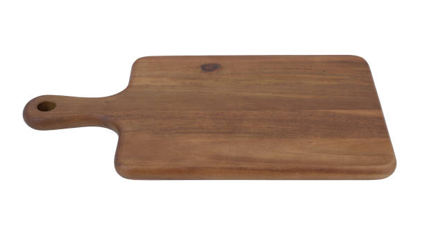 istock Wooden cutting board isolated on white 2160431362