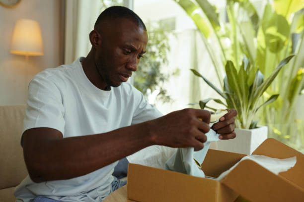 istock Upset Man Getting Small T-shirt 2160432145