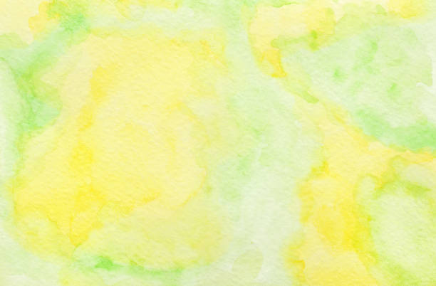 istock Light bright yellow watercolor background. Aquarelle ink paint paper texture canvas element for grunge text design, vintage card, retro template. Sunny shades color hand drawn illustration 2160441155