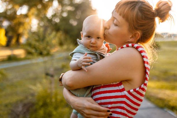 istock Hug for a cute little baby boy 2160441308