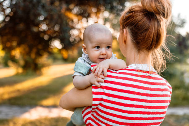 istock Hug for a cute little baby boy 2160441364