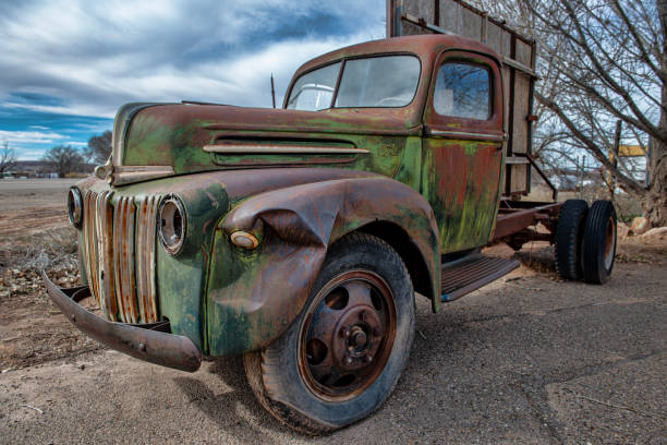 istock Old beat up, rusty truck 2160442599