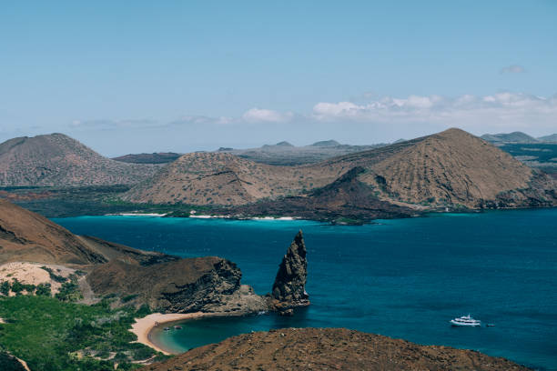 istock Pinnacle rock vista at Bartolome Island, Galapagos Island 2160447741