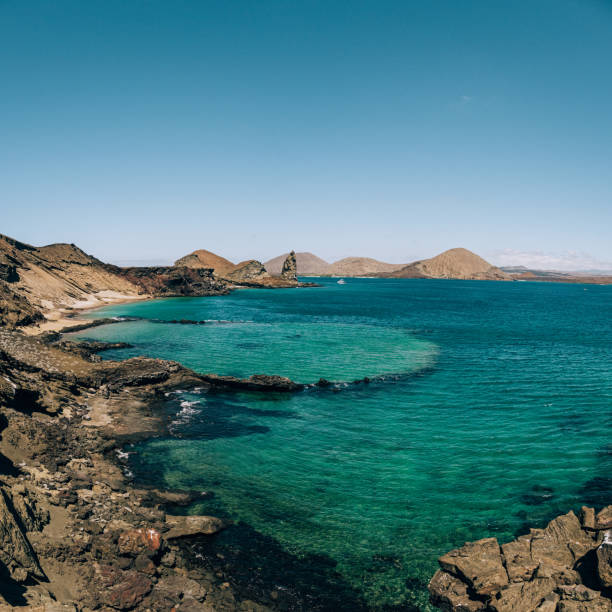 istock Pinnacle rock vista at Bartolome Island, Galapagos Island 2160448192