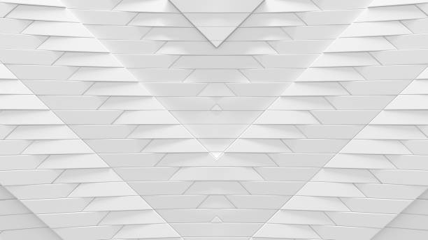 White Sci-fi Style Futuristic Background (3D Illustration)