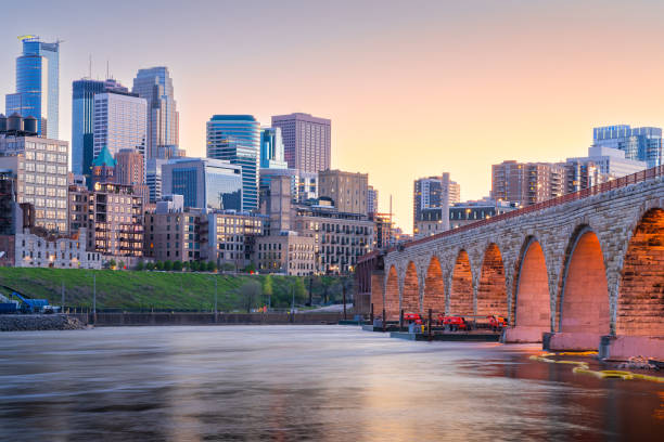 istock Minneapolis, Minnesota, USA Skyline with the Stone Arch Bridge 2160453850