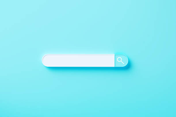 istock Search Concept - White Search Box Over Blue Background 2160457185