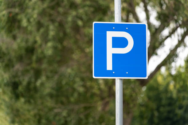 istock Parking lot traffic sign 2160459132
