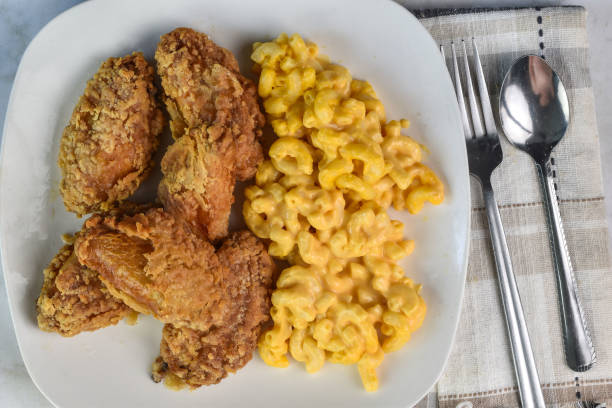 chicken wings with  mac and cheese