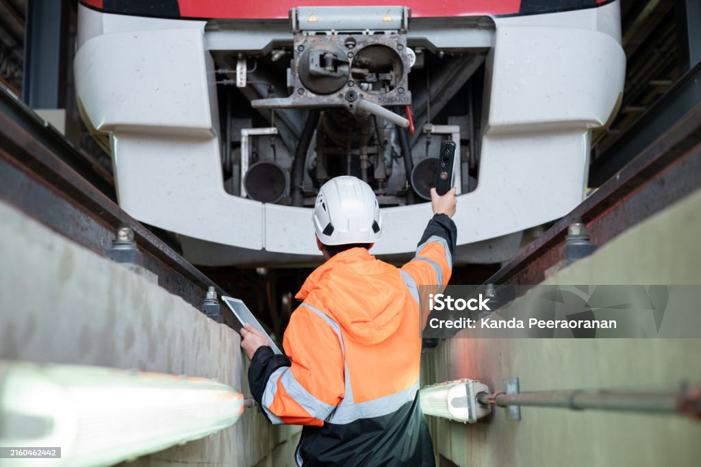 Coupling Inspection Engineers Inspect The Scharfenberg Coupler After Every Use Stock Photo ...