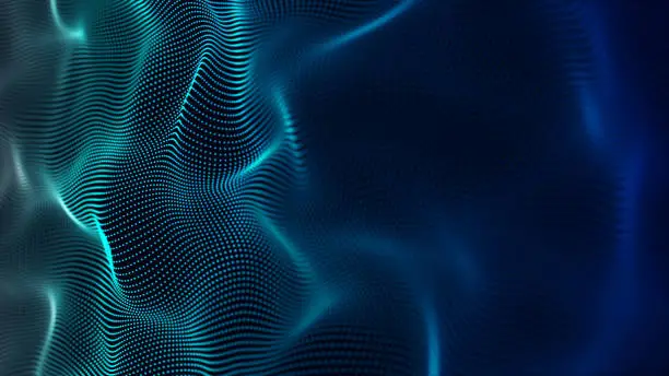 Abstract network of digital particles Abstract network of digital particles