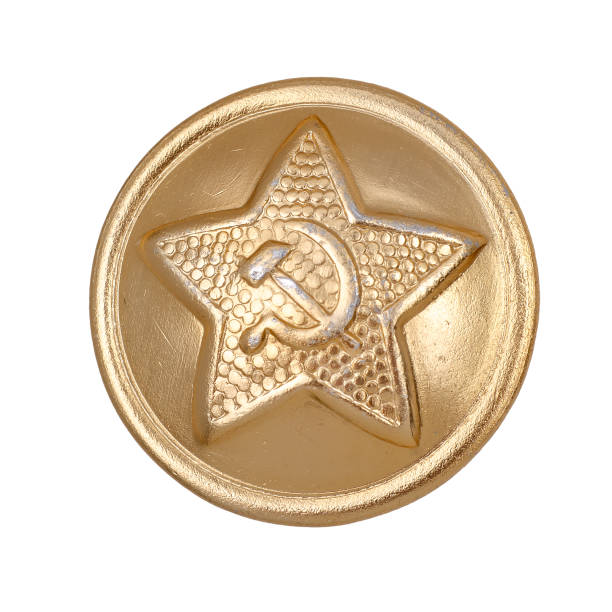 istock Button with Red Army uniforms of the USSR. Isolated on white 2160467409