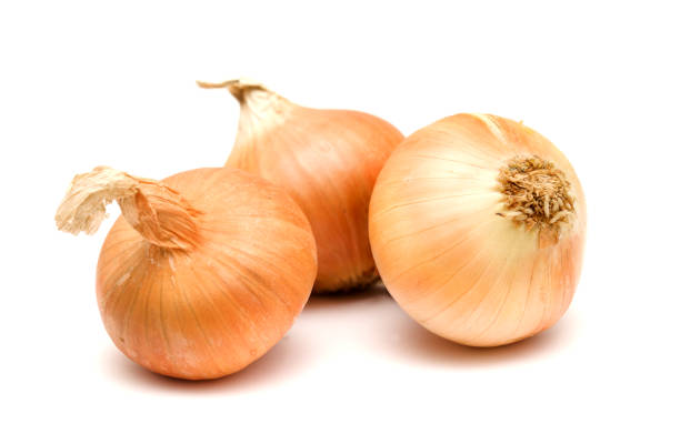 istock Small yellow onion  isolated on white 2160469913