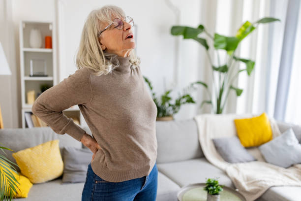 istock Senior woman has a backache 2160474388