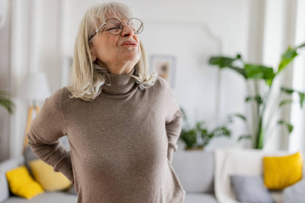 istock Elderly woman has a backache 2160474747
