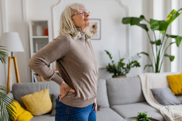 istock Senior woman has a backache 2160474901