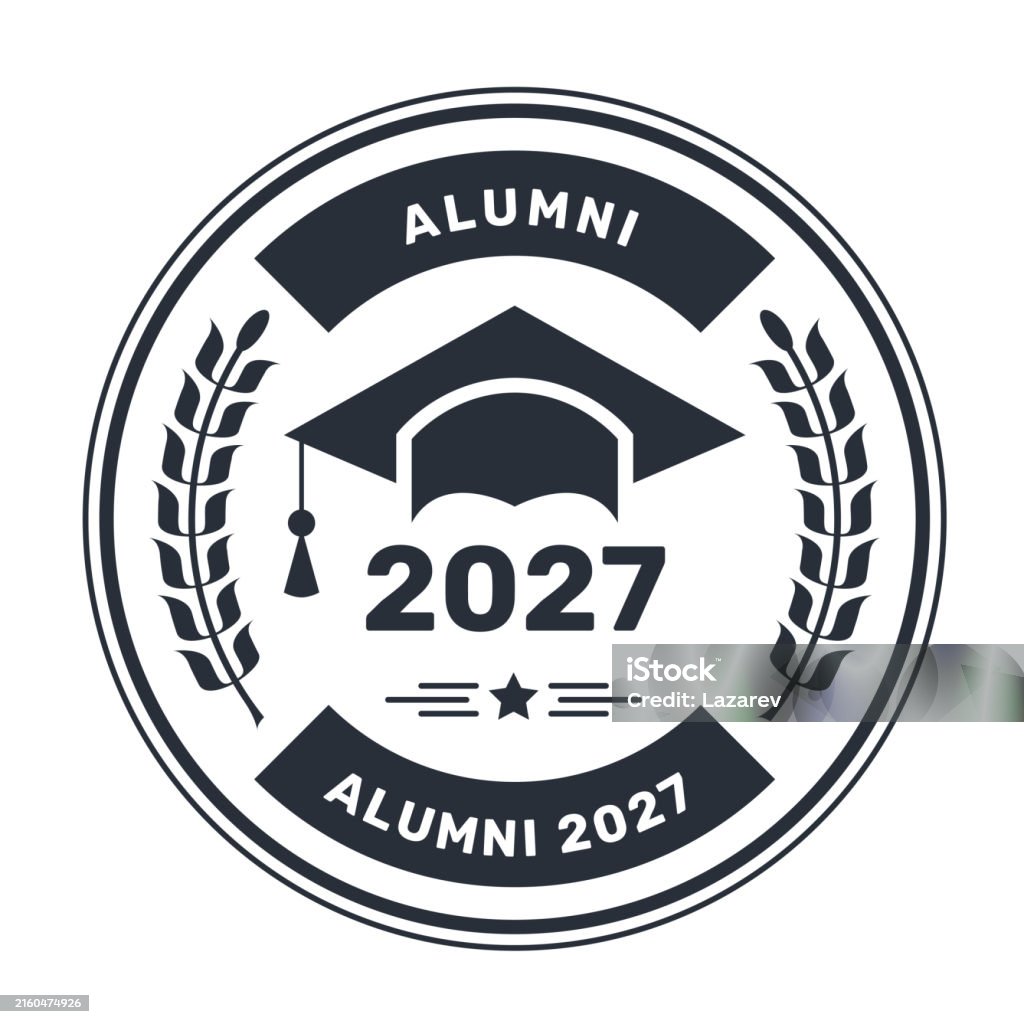 Graduation Academic Emblems Alumni Annual Emblem Student Graduation Hat And Laurel Wreath ...