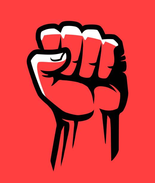 istock Raised clenched fist. Symbol of freedom, struggle, unity, strength and unity. Vector illustration 2160475601