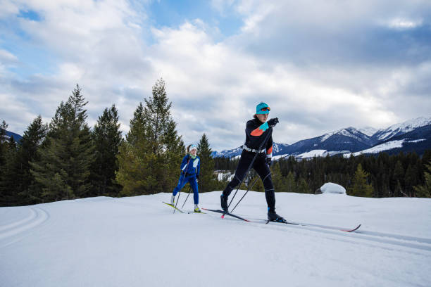 istock Cross-Country Skiing Classic Technique 2160475777
