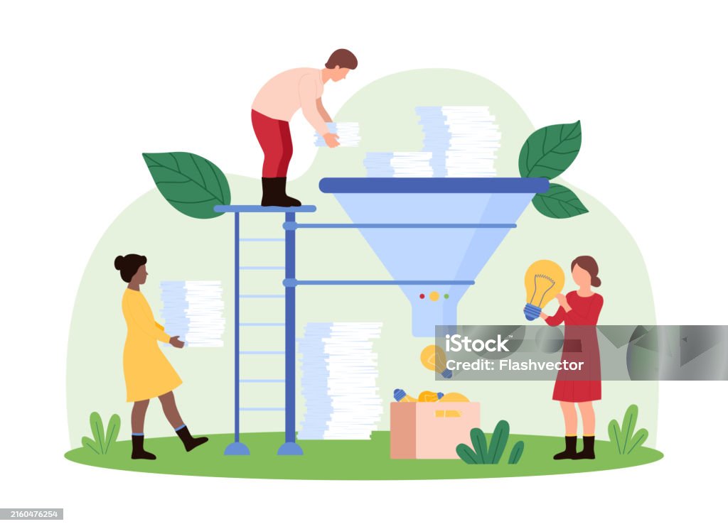 Paper Work Code Converting Paperwork Into Ideas Concept Stock Illustration - Download ...