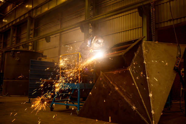 istock Industrial Welder With Torch 2160480874