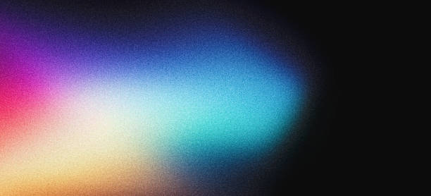 istock Noisy grainy gradient background blue yellow pink purple glowing abstract color shape black dark backdrop, noise texture banner poster design 2160481101