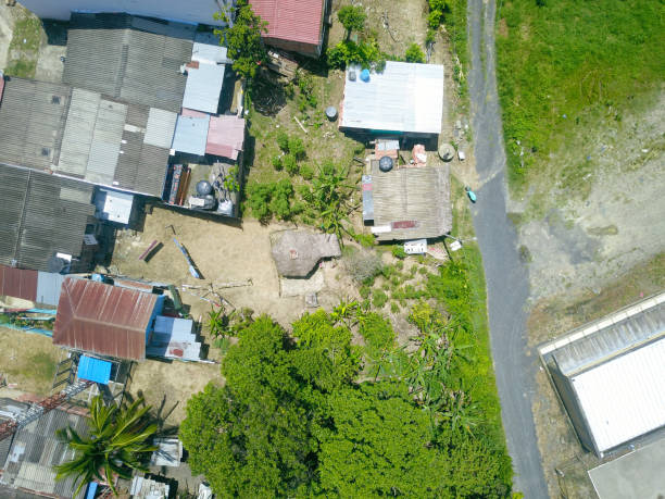 istock Poor neighborhood aerial view 2160486947