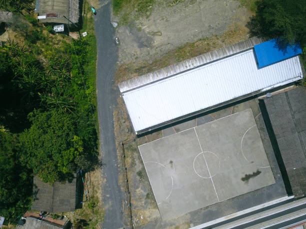 istock Basketball court from the air 2160486956
