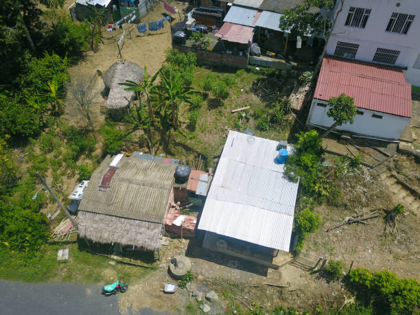 istock Poor neighborhood aerial view 2160486961