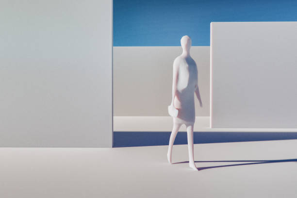istock Crude incomplete businesswoman walking 2160489671
