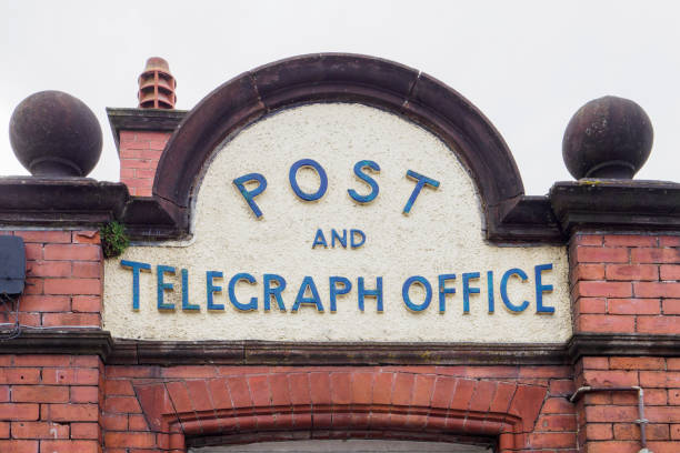 Sign above an old fashioned Post and Telegraph Office