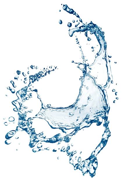 istock Abstract background with swirling blue waves and splashes 2160501127