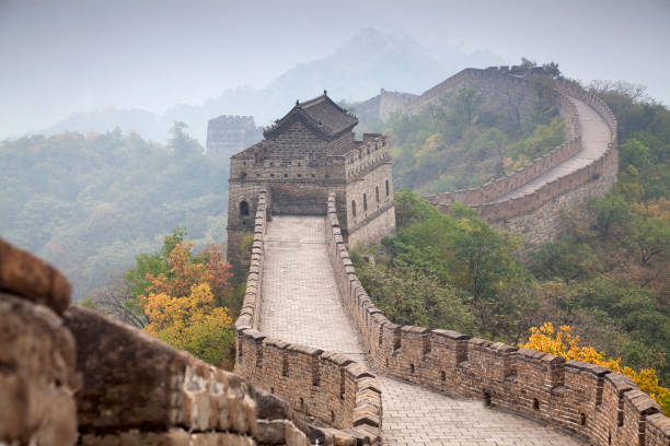 istock Great Wall of China above forest in autumn 2160503218
