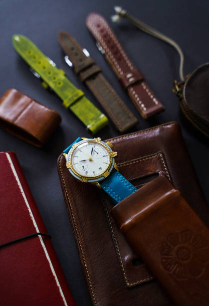 istock Vintage Russian made wrist watch with leather straps 2160504840