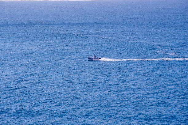 Nuuk, Godthåb, Greenland, Denmark - August 19th 2024:  Motorboats are an important part of the infrastructure in a country where the cities are not connected by roads but by water