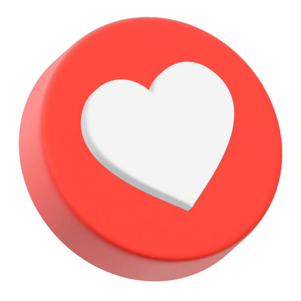 istock 3D social media communication emojis heart icon on white background 2160508769
