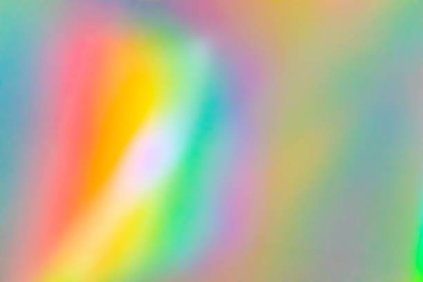 istock Abstract blur holographic rainbow foil iridescent background 2160510090