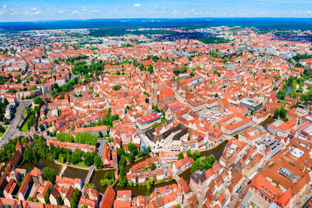 istock Nuremberg old town aerial panoramic view 2160514529