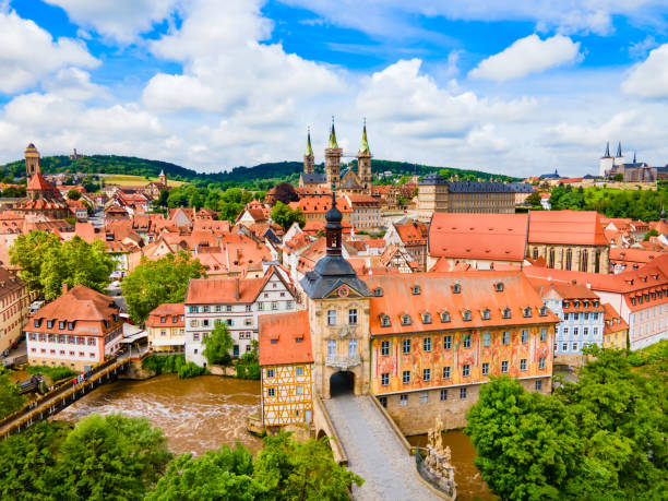 istock Bamberg old town aerial panoramic view 2160514553