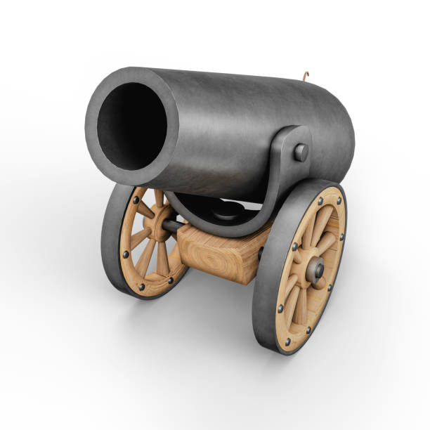 istock Ancient Vintage Medieval Cannon. 3D Illustration. File with Clipping Path. 2160514964