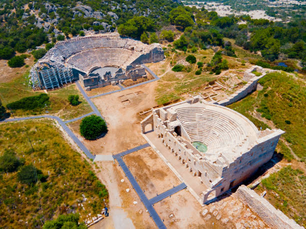 istock Patara ancient city aerial panoramic view, Turkey 2160515097