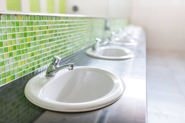 istock Washbasin in a modern bathroom 2160518483