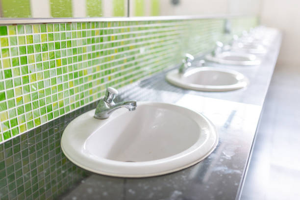 istock Washbasin in a modern bathroom 2160518489