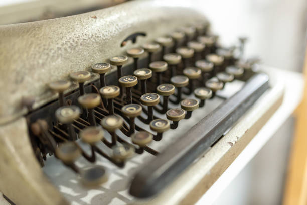istock Old typewriter, close-up, shallow depth of field 2160518499