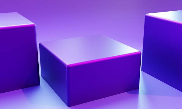 istock Blue background for product presentation with shadows and light. Empty podiums. Mockup. 3d render illustration 2160518765
